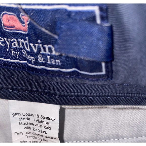 Vineyard Vines Pants Mens 35X32 Blue Slim Fit Breaker Ski Embroidered Chino NWT - Picture 16 of 16